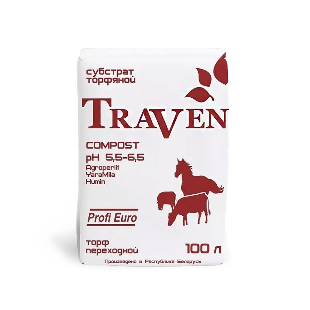 Травен Субстрат торфяной питательный «Traven» компост 100л Субстрат торфяной питательный «Traven» компост 100л — изображение 1